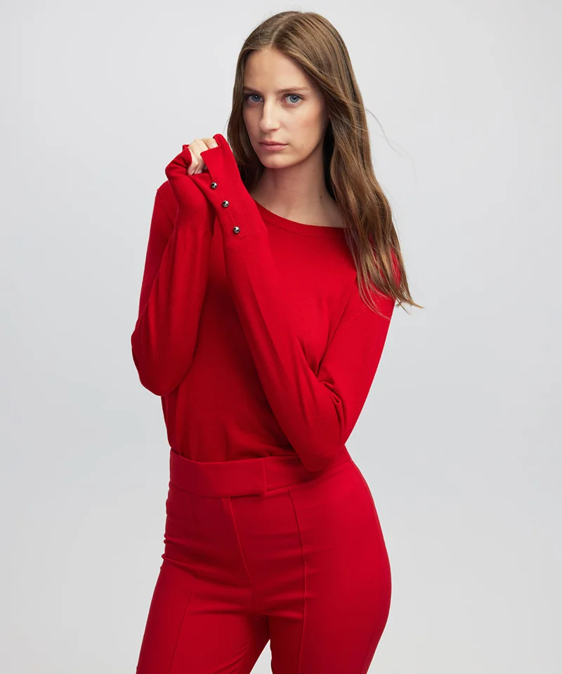 Ipekyol Contrast Button Knit Sweater